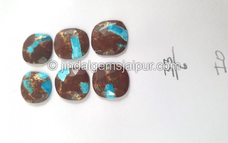 Copper Lava Mohave Turquoise Rose Cut Slices -- DETRQ234