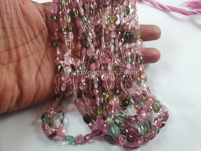 Tourmaline Faceted Oval Beads