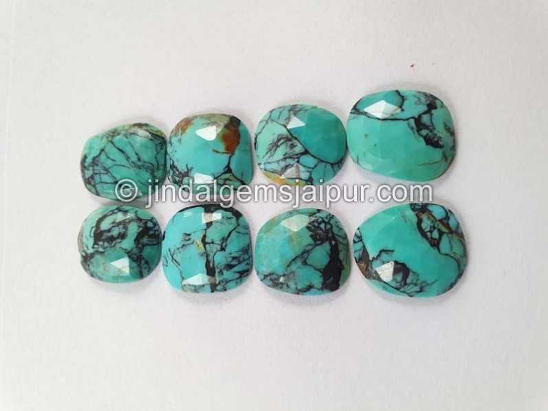 Black Spiderweb Turquoise Rose Cut Slices