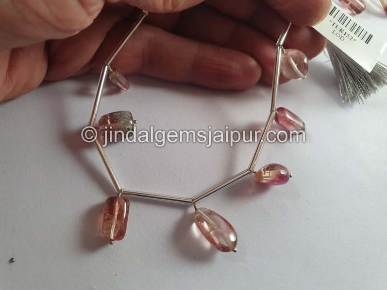 Bi Color Tourmaline Smooth Nugget Beads -- TOWT43