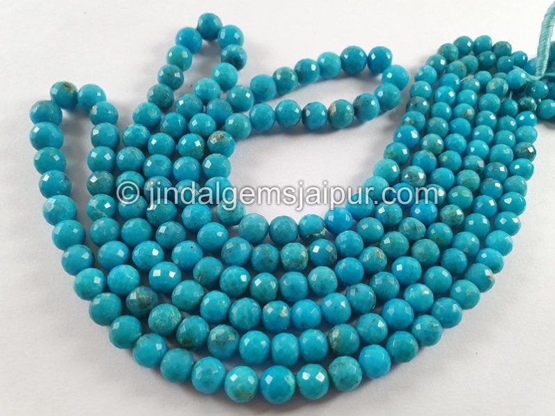 Turquoise Faceted Round Shape Beads