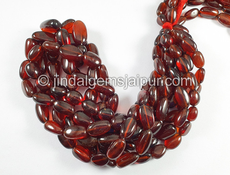 Hessonite Smooth Nuggets Shape Beads