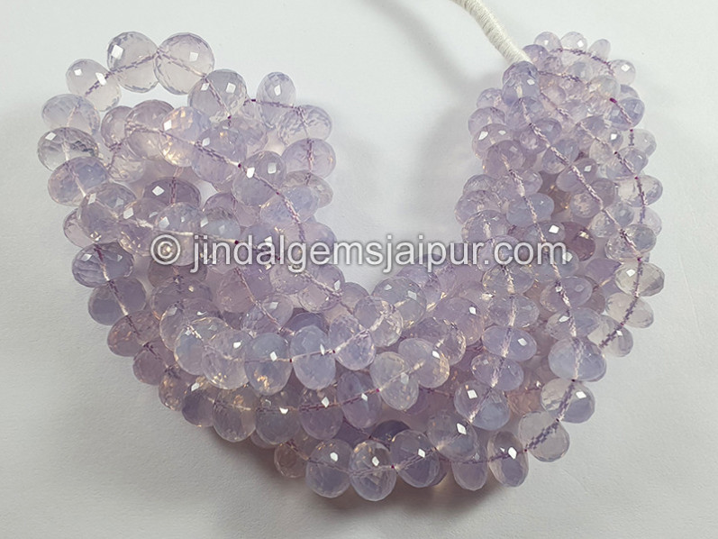 Scorolite Or Lavender Quartz Faceted Roundelle Beads