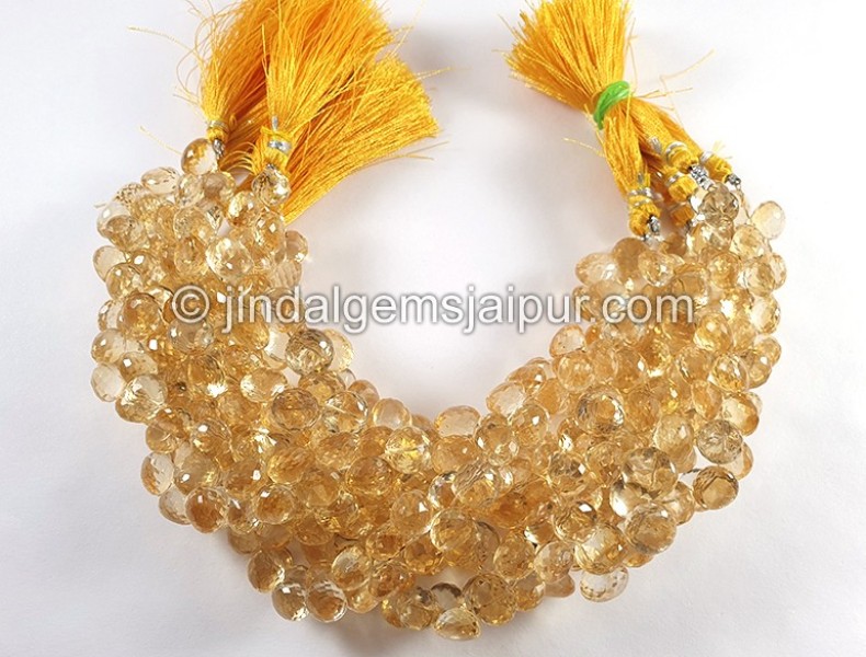 Citrine Faceted Onion Shape Beads