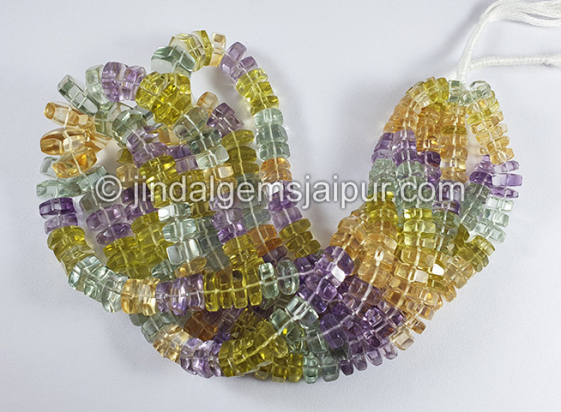Multi Stone Step Cut Bolt Shape Beads