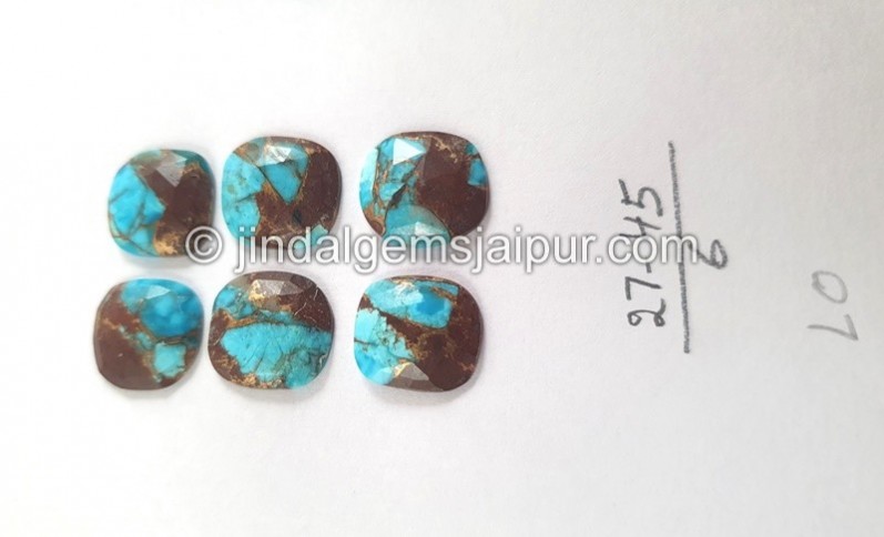 Copper Lava Mohave Turquoise Rose Cut Slices