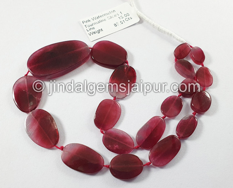 Pink Watermelon Tourmaline Smooth Slices