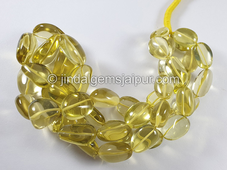 Lemon Quartz Smooth Nuggets Shape Beads