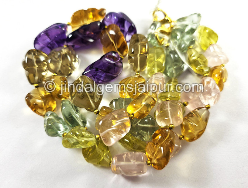 Multi Stone Smooth Irregular Nuggets Shape Beads