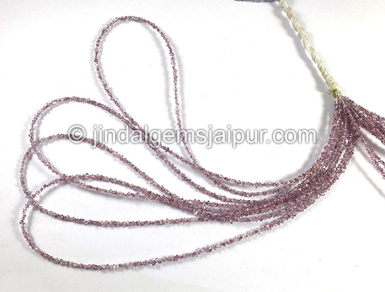 Light Magenta Pink Double Terminated Diamond Quartz Beads