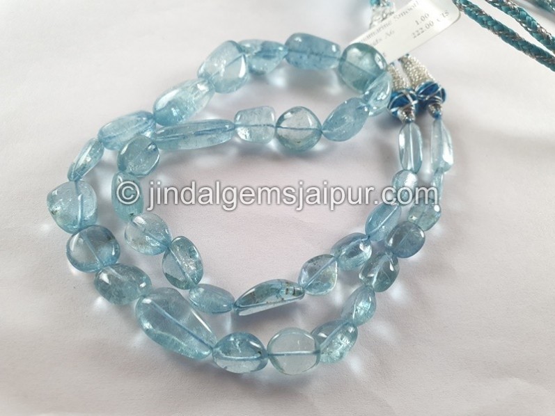 Aquamarine Smooth Nugget Beads -- AQMA212