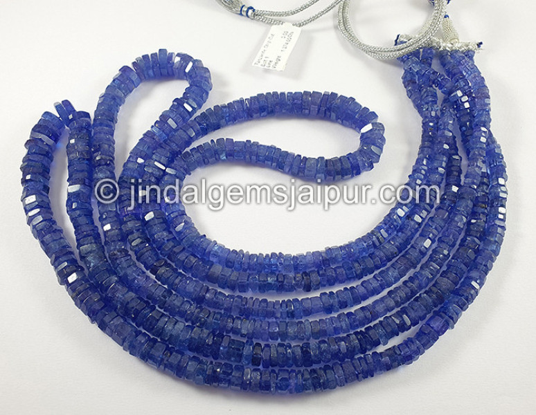 Tanzanite Step Cut Bolt Shape Beads