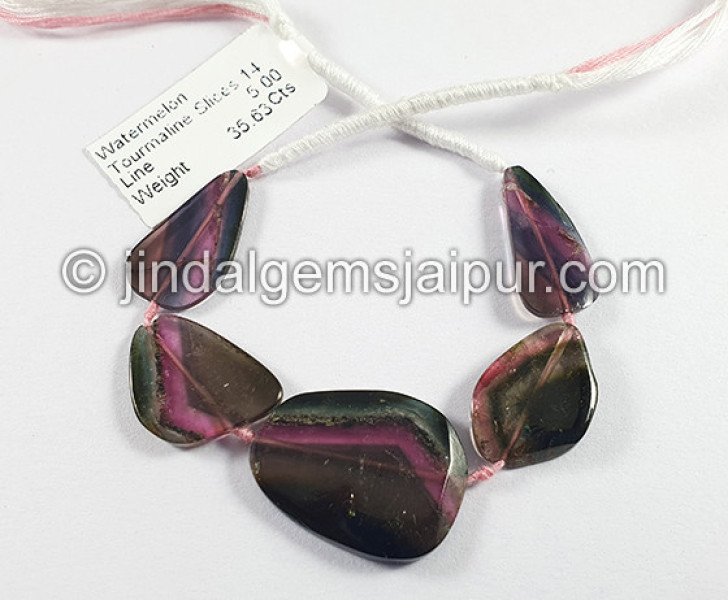Watermelon Tourmaline Smooth Slices