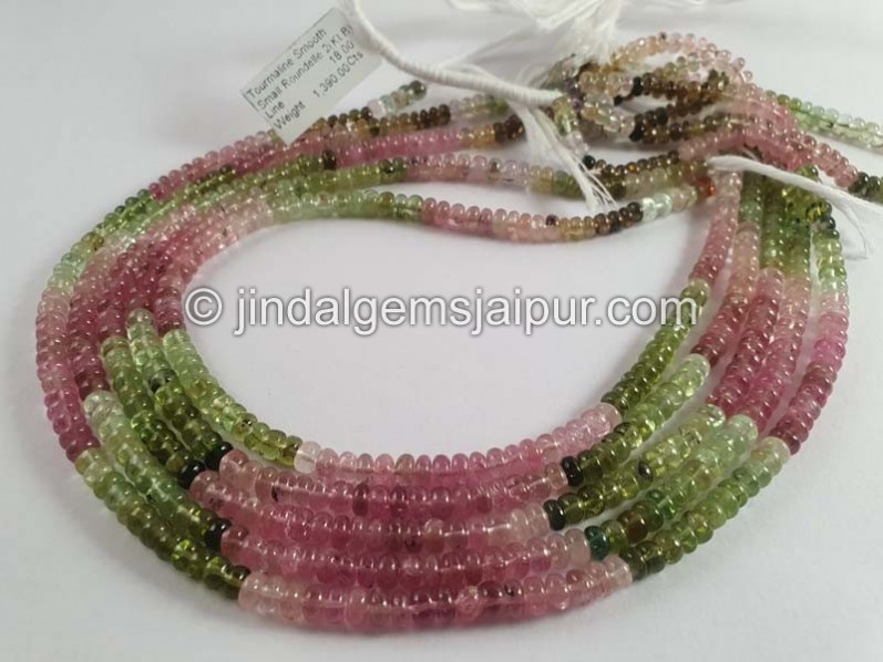 Tourmaline Smooth Roundelle Beads