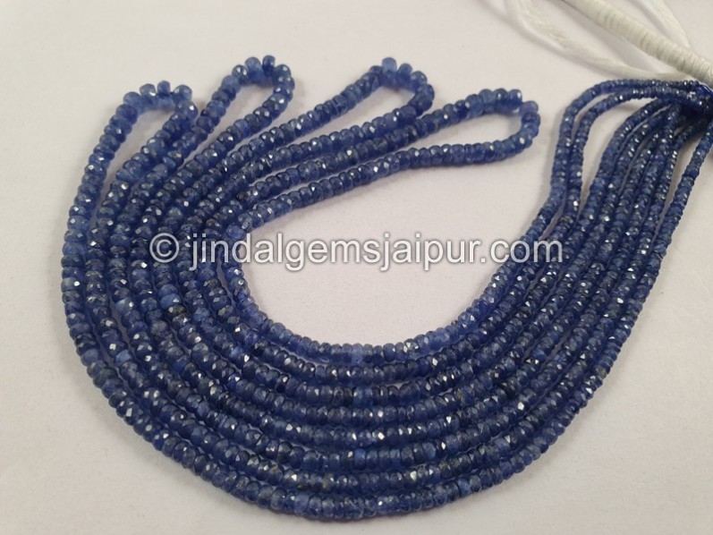 Blue Sapphire Faceted Roundelle Beads