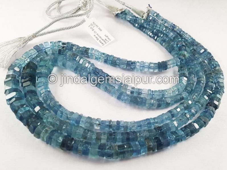 Santa Maria Aquamarine Bolt Shape Beads