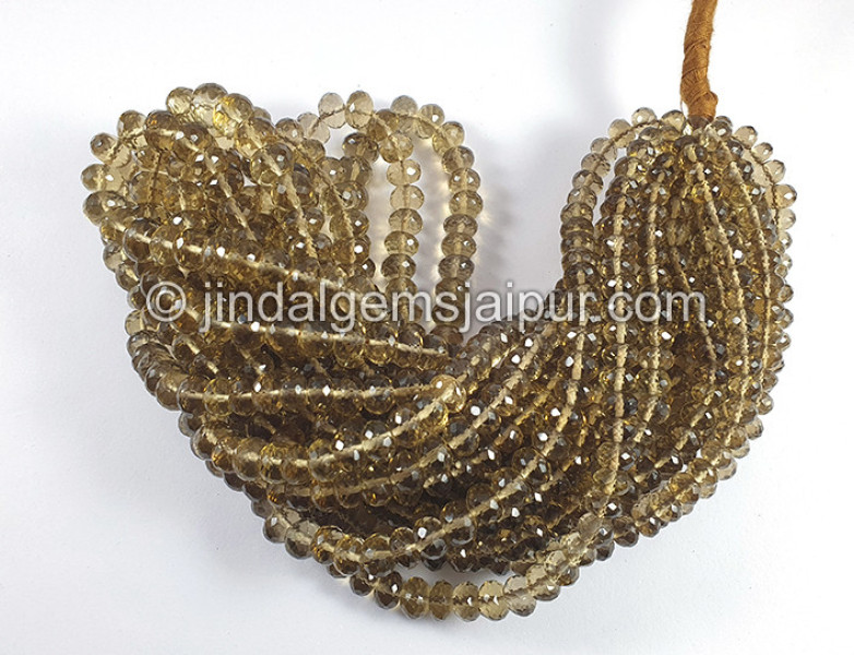 Coganac Quartz Faceted Roundelle Shape Beads
