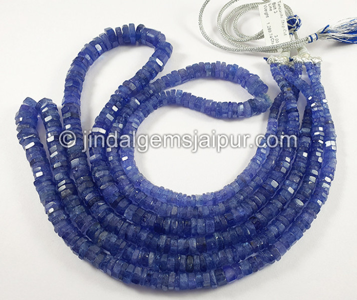 Tanzanite Step Cut Bolt Shape Beads