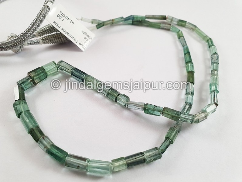 Blue Tourmaline Pipe Shape Beads