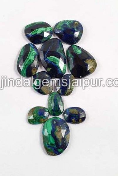 Azurite Malachite Rose Cut  -- DEAZMT17
