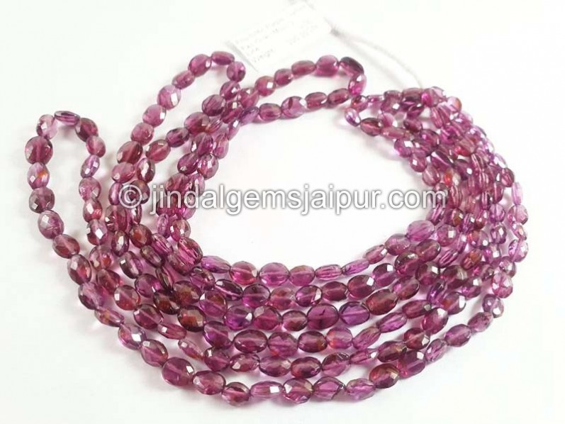 Rhodolite Purple Garnet Faceted Oval Beads -- GRNA115
