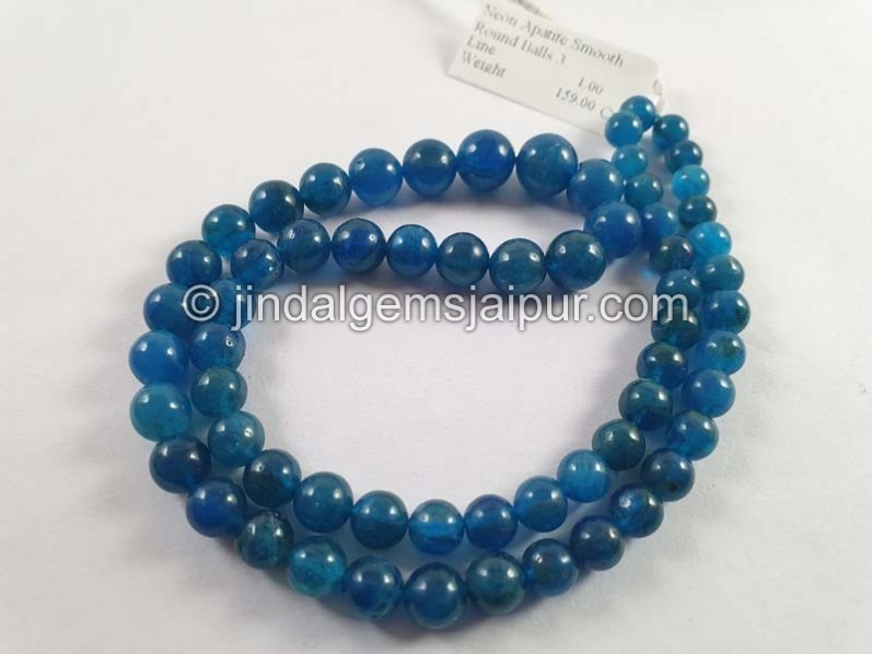Neon Apatite Smooth Round Beads -- APTA45