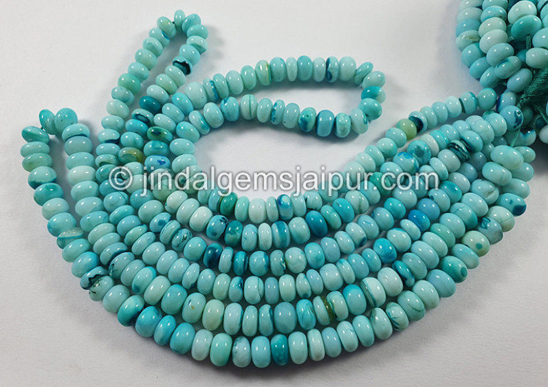 Multi Opal Smooth Roundelle Shape Beads