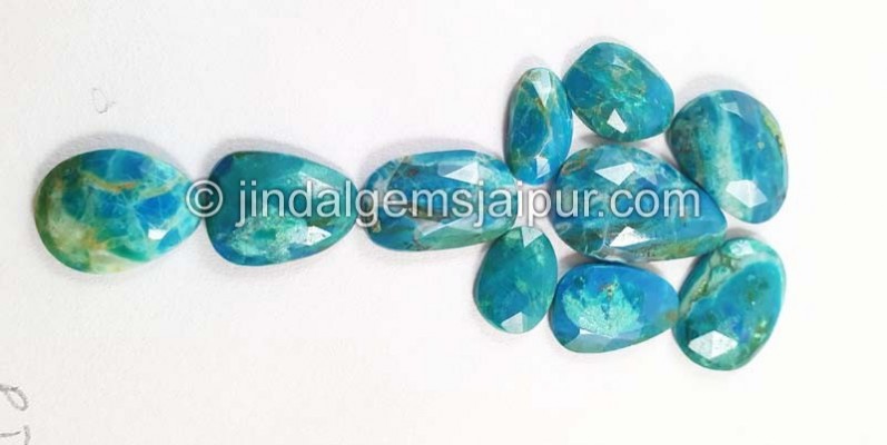 Blue Opalina Rose Cut Slices