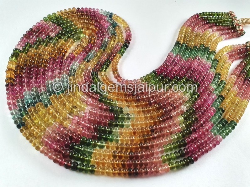 Tourmaline Smooth Roundelle Beads