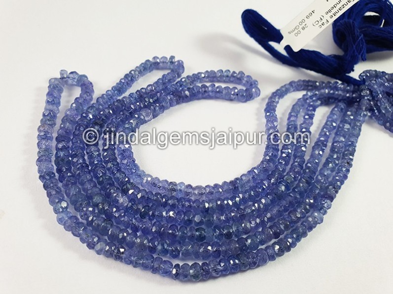 Tanzanite Faceted Roundelle Shape Beads