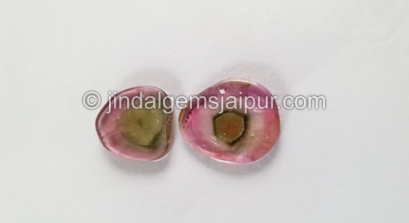 Watermelon Tourmaline Smooth Slices -- DETUR193