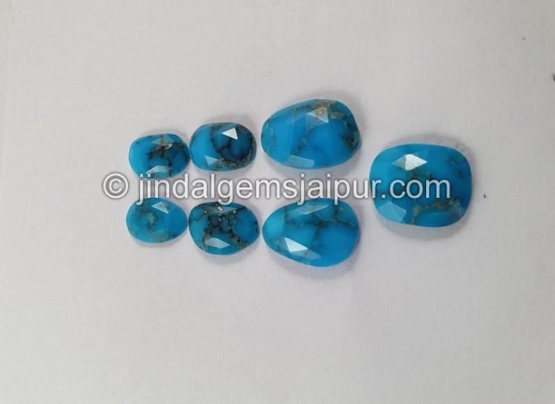 Black Spiderweb Turquoise Rose Cut Slices