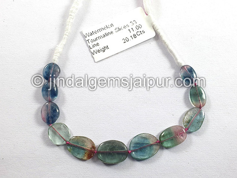 Watermelon Tourmaline Smooth Slices