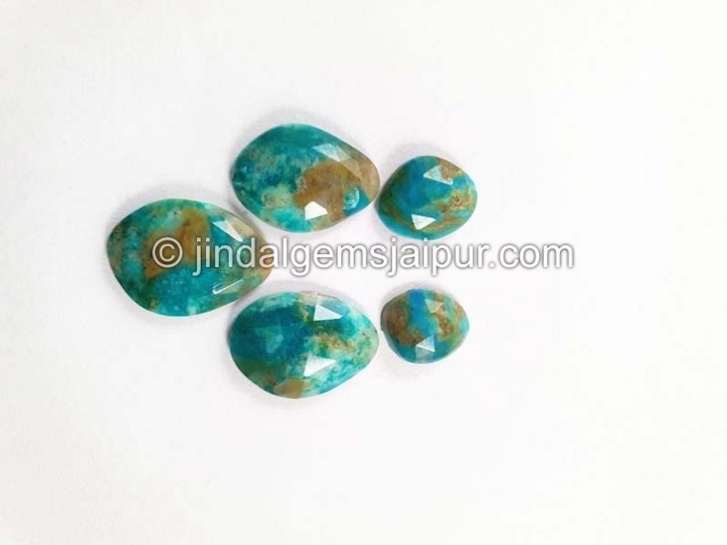 Blue Opalina Rose Cut Slices
