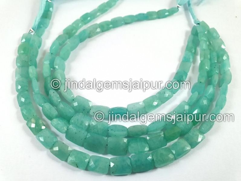Amazonite Faceted Chicklet Beads