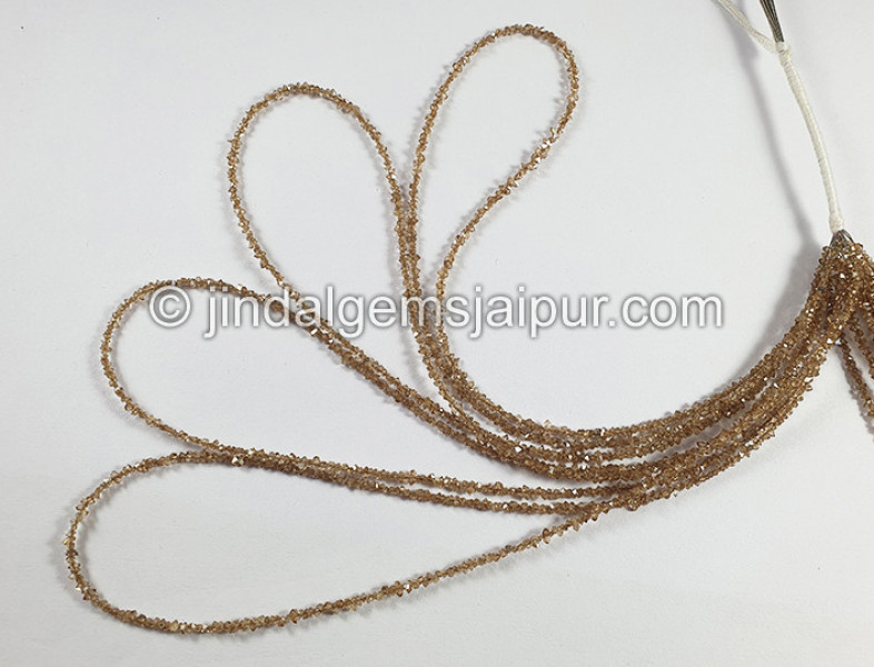 Light Brown Double Terminated Diamond Quartz Beads
