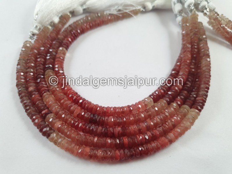 Andesine Labradorite Faceted Tyre Beads
