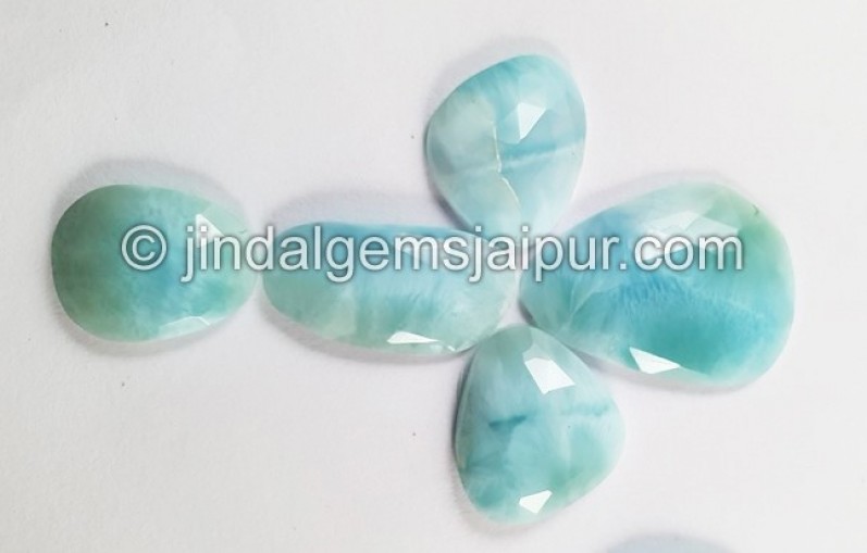 Larimar Rose Cut Slices