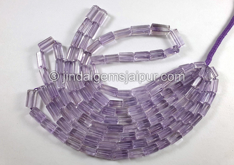 Amethyst Step Cut Pipe Shape Beads