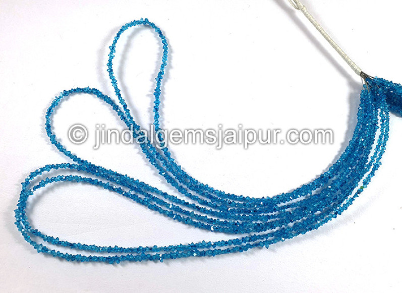 Neon Blue Double Terminated Diamond Quartz Beads