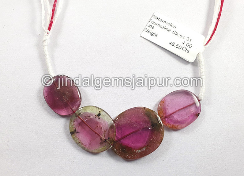 Watermelon Tourmaline Smooth Slices