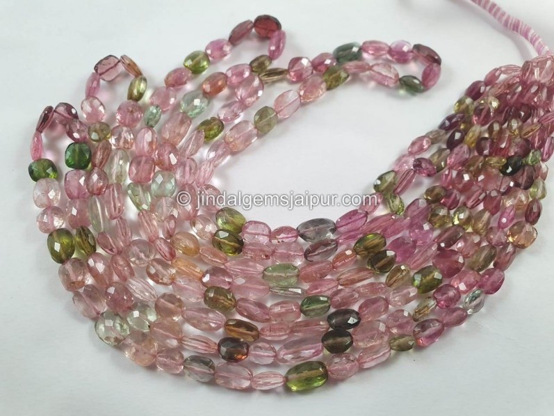 Tourmaline Faceted Oval Beads