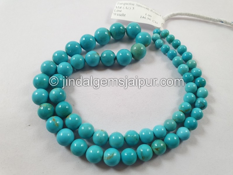 Turquoise Smooth Round Ball Beads