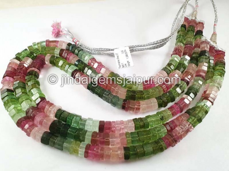 Tourmaline Step Cut Bolt Shape Beads