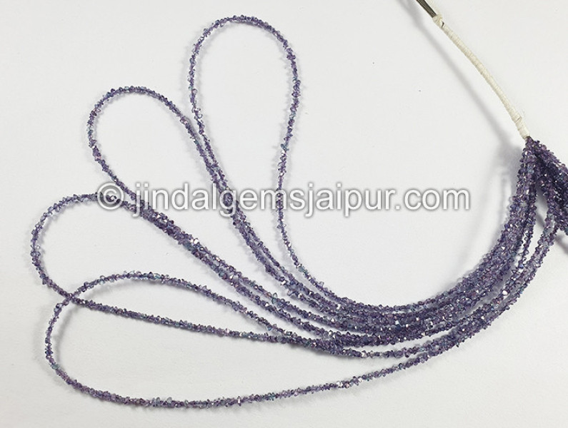 Deep Purple Double Terminated Diamond Quartz Beads