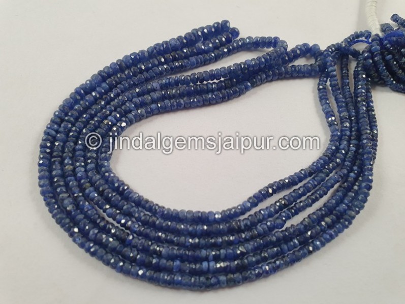 Blue Sapphire Faceted Roundelle Beads