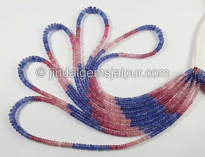Tanzanite & Spinel Smooth Roundelle Shape Beads