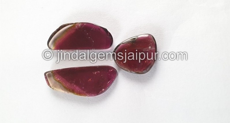 Watermelon Tourmaline Smooth Slices -- DETUR211