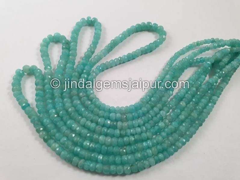 Amazonite Faceted Roundelle Beads