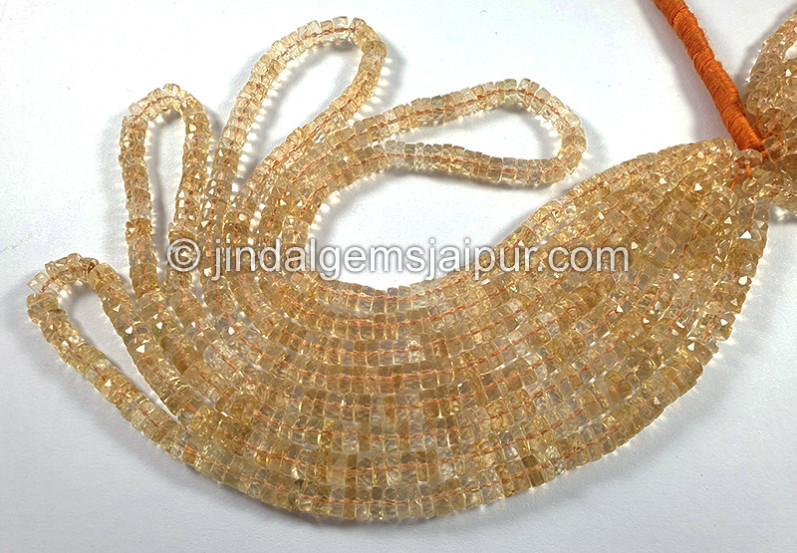 Citrine Faceted Tyre Shape Beads